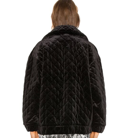 I.AM.GIA Black Contraband Velvet Quilted Jacket - Size M - Picture 5 of 10